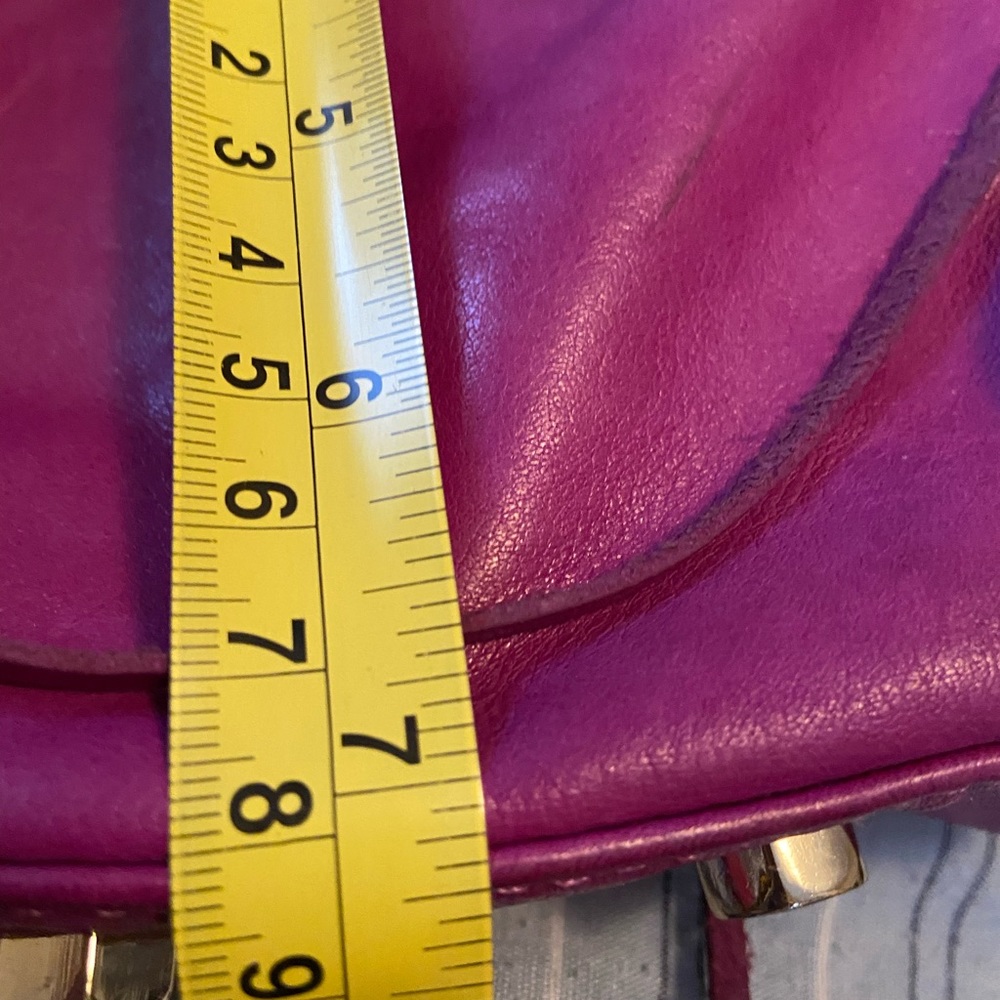 Rebecca Minkoff leather orchid MAC mottled with gold hardware details - Picture 11 of 12